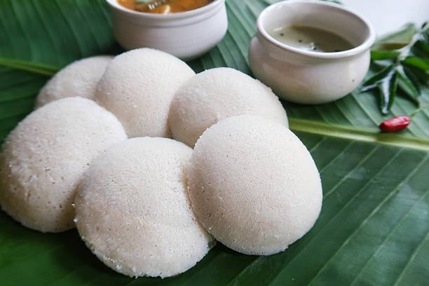 istock Idly sambar and coconut chutney 2231463831