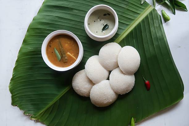 istock Idly sambar and coconut chutney 2231463833