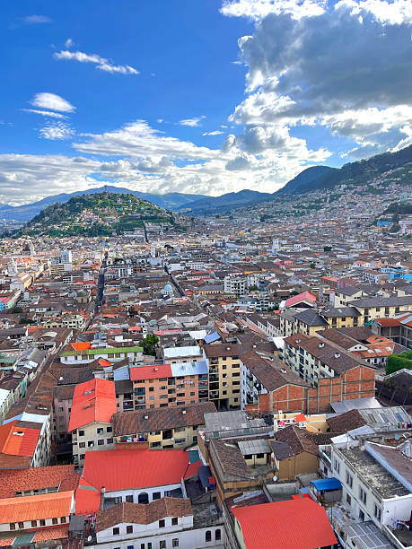 istock Quito cityscape with El Panecillo hill in the background under a cloudy sky 2231465745