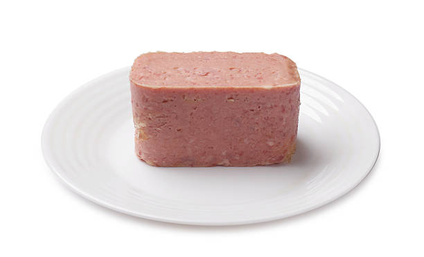 istock Tasty fresh canned meat isolated on white 2231466295