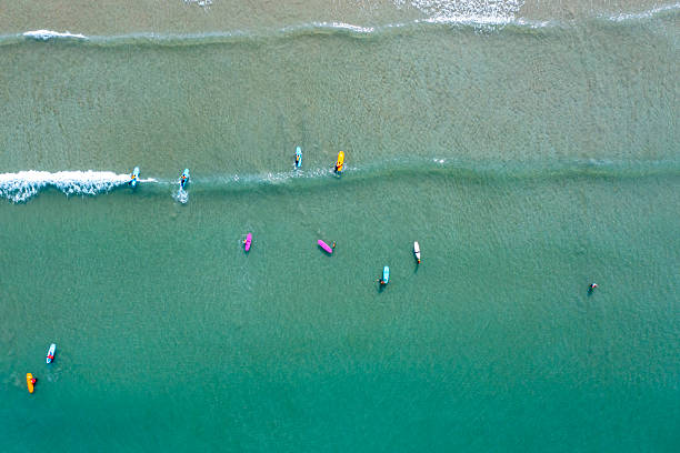 istock Aerial drone view of waves 2231468098