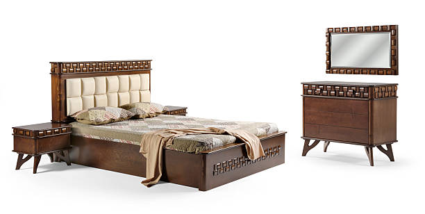 istock Double bed , chest of drawers 2231469672