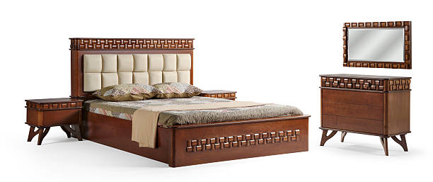 istock Double bed , chest of drawers 2231470164