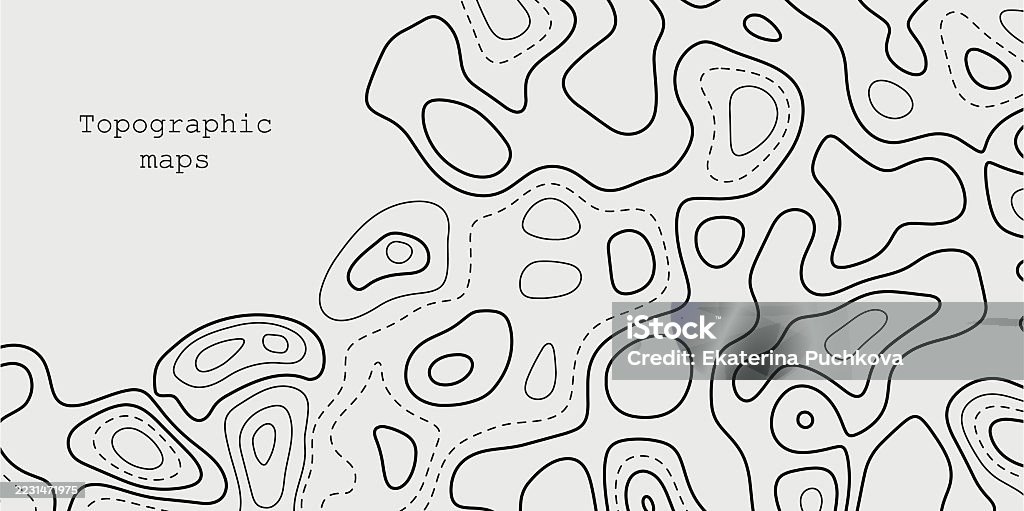 Topographical Graph Visual Representation Of Topographic Maps Illustrating Landforms And ...