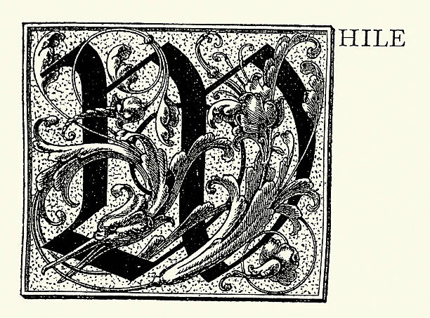 istock Ornate vintage Capital letter W, Design, 19th Century 2231475144