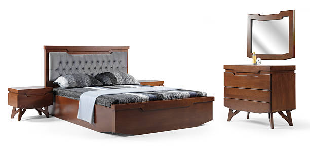 istock Double bed , chest of drawers 2231475769