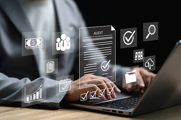 istock Audit and Reviewing Documents Corporate Compliance Inspection, Businessman Conducting System management, Corporate Compliance Inspection, Quality Control, Financial, Evaluation, Business Governance 2231481870