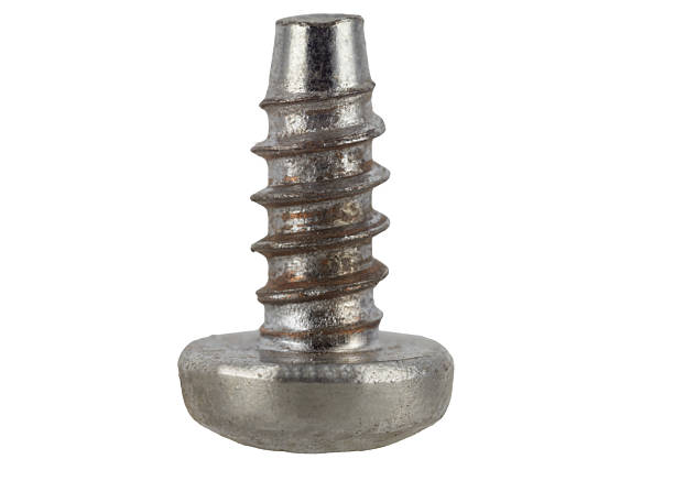 istock Metal screw with flat head isolated 2231482008