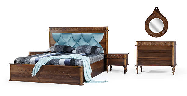 istock Double bed , chest of drawers 2231482069