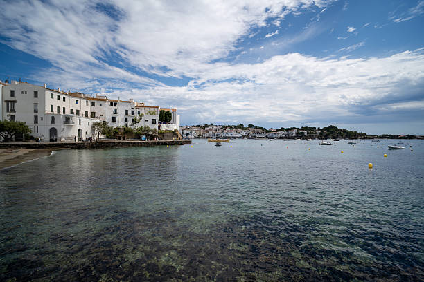 View of a town on the Costa Brava with crystal-clear waters and great tranquility.