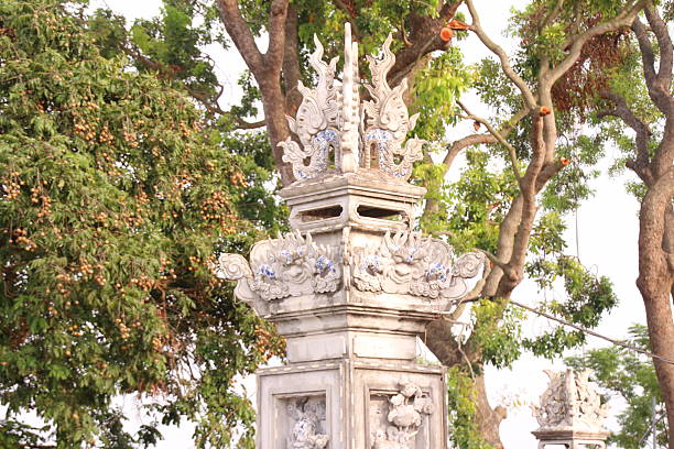 Noi An of Vietnam.  Dragon statue in the garden.