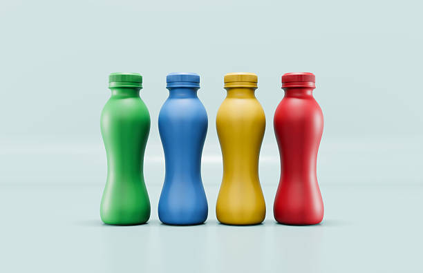 istock Collection set of multi-colored plastic bottles for cosmetics and any liquids 2231501278