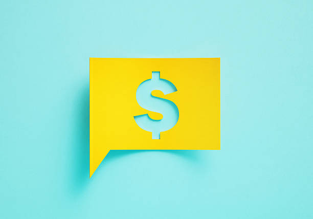 istock Dollar Sign Written Yellow Speech Bubble On Blue Background 2231512686