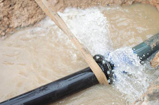 istock A large water leak is awaiting repair. 2231516196