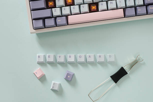 istock Modern mechanical keyboard. Minimal style and design keyboard. Custom build keyboard. 2231521904