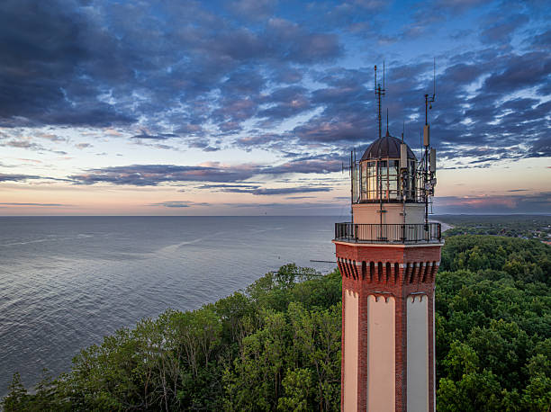 istock Beautiful coast and the lighthouse at sunset in Poland. 2231535575