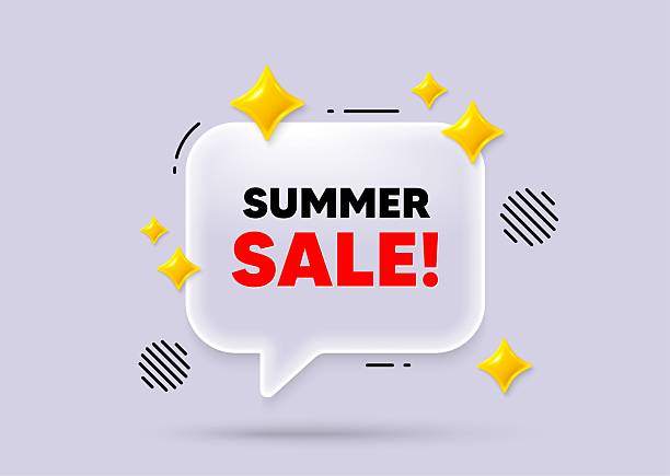 istock Summer Sale tag. Special offer price sign. Chat speech bubble. Vector 2231544213