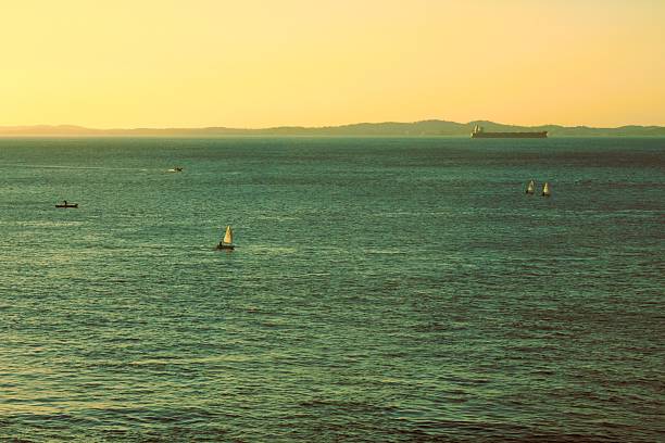 idyllic tropical landscape with sea and sunset