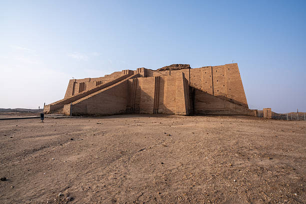 istock Ancient ziggurat structure in a barren landscape 2231546967