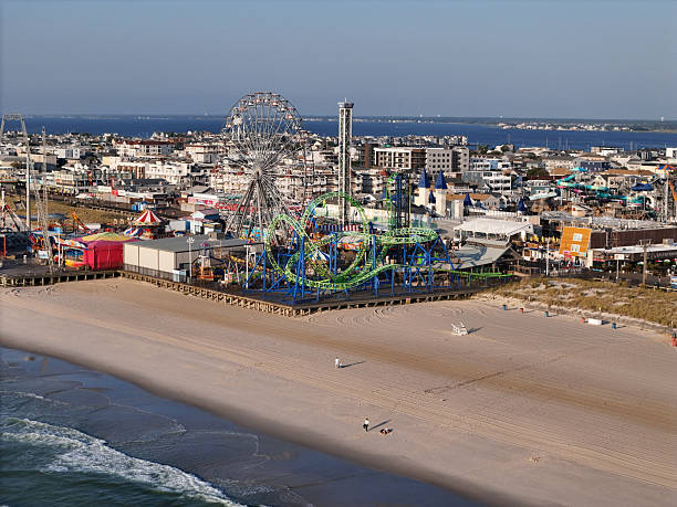 Seaside Heights, New Jersey, USA – August 15, 2025: The Casino amusement pier in the summer months includes rides, games, and is fun for the whole family.