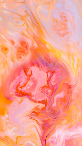 istock Smooth Gradient Flow in Pink and Orange Abstract Ink Background 2231556455