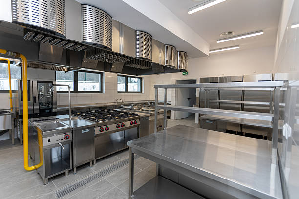istock Modern Commercial Kitchen Design with Advanced Equipment and Stainless Steel Surfaces 2231563012