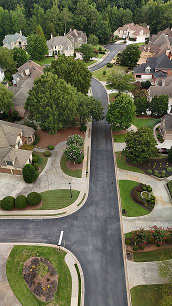 istock Vertical aerial view of an upscale sub division 2231576391