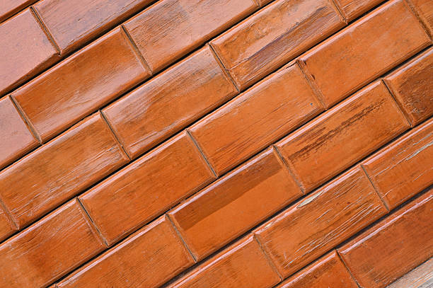 Image of a red brick wall for texture background