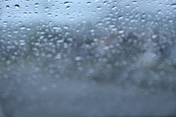 The Raindrops on car paint