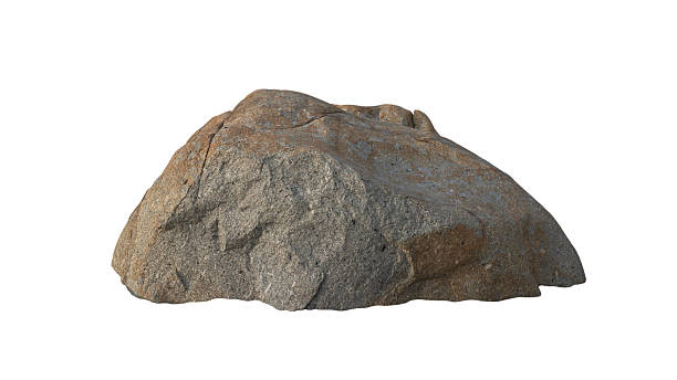 istock Rock Isolated, Stone Podium, Cliff Mountain on white Background 2231585625