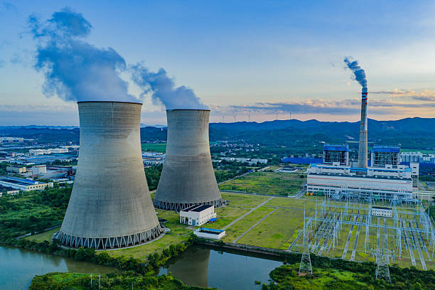 istock Thermal power plant at sunrise 2231589749