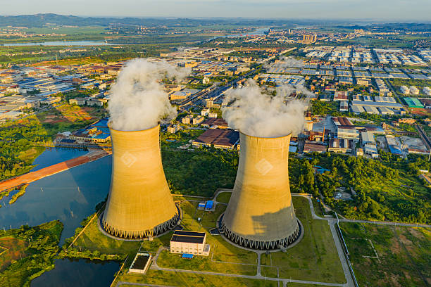 istock Thermal power plant at sunrise 2231589923