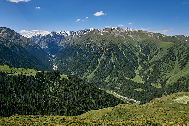 istock Karakol Gorge, Summer natural landscape. Mountain range 2231591631