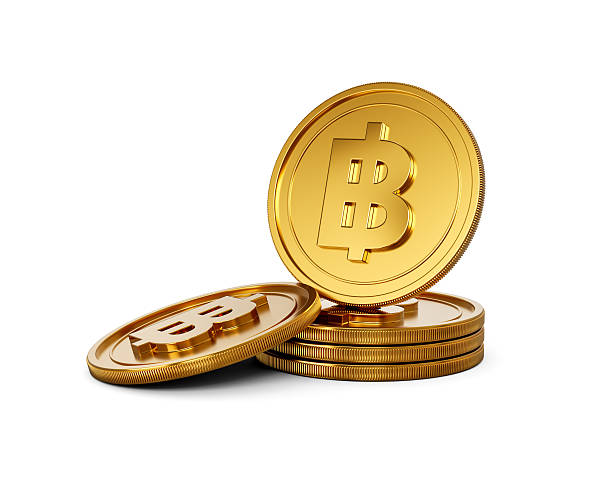 istock 3d Stack Of Golden Thailand Baht Coins Shiny Rounded Coins Stack On White Background 3d Illustration 2231595168