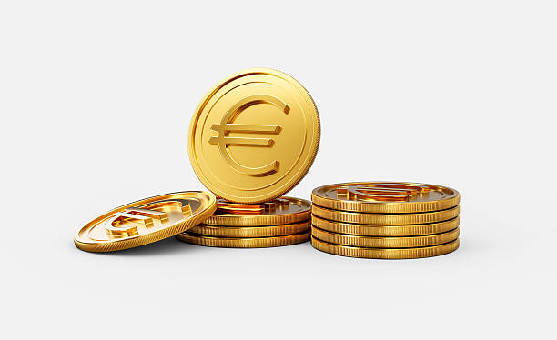 istock 3d Stack Of Golden European Euro Coins Shiny Rounded Coins Stack On White Background 3d Illustration 2231595173