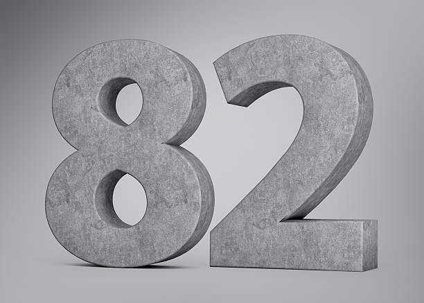 istock 3d Concrete Number Eighty Two 82 Made Of Grey Concrete Stone Grey Background 3d Illustration 2231595203