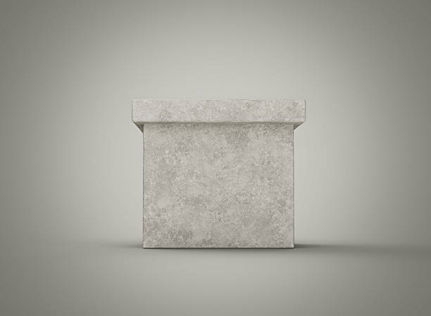 istock Grey Concrete Podium Backdrop For Products Showcase Isolated On Grey Background 3D Illustration 2231595744
