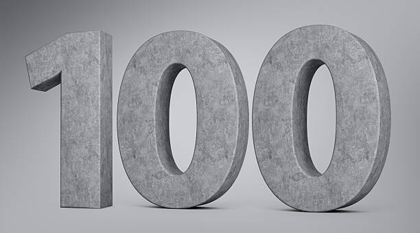 istock 3d Concrete Number Hundred 100 Digit Made Of Grey Concrete Stone Grey Background 3d Illustration 2231595798