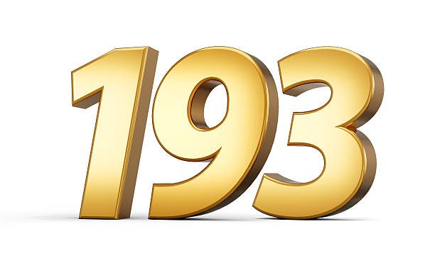 istock 3d number 193 one hundred ninety three Gold text isolated on white background with reflection 3d illustration 2231595816