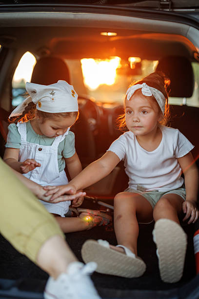 istock Happy family taking a break during road trip through summer nature 2231598558