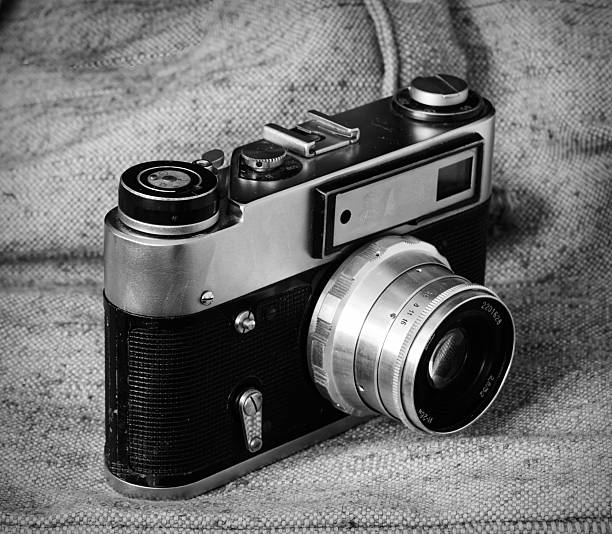 old photo camera isolated on white background