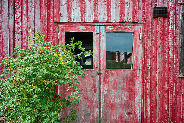 Industrial buildings in decay.