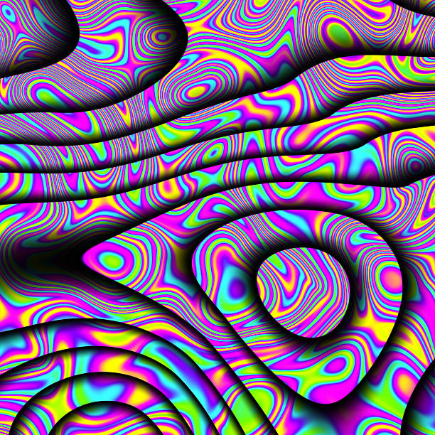 istock Abstract colorful wavy groovy psychedelic background 2231610539