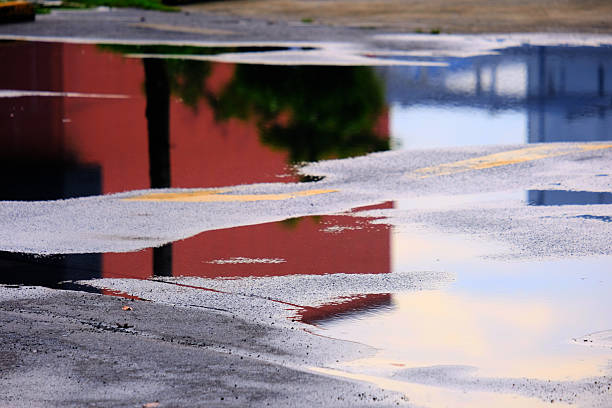 reflect on water and wet floor