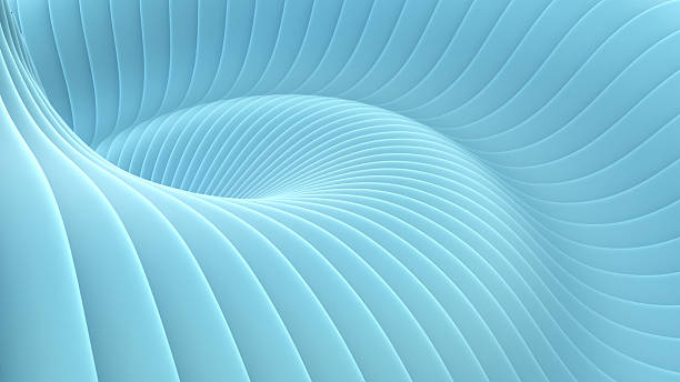 istock Blue striped pattern background, 3d wavy lines design, abstract minimal background for business presentation. 2231625438
