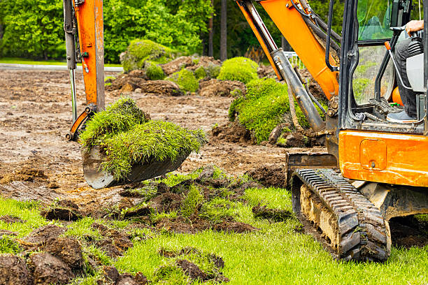 istock an excavator digs the ground with a bucket. 2231625685