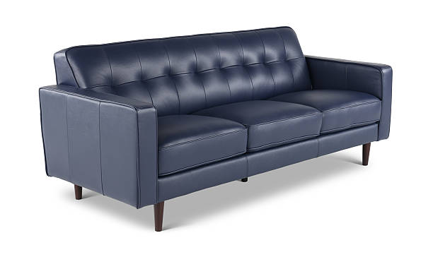 istock Blue Leather Recliner  Armchair On Isolated White Background Including Clipping Path With Natural Shadow . 2231626574