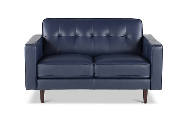 istock Blue Leather Recliner  Armchair On Isolated White Background Including Clipping Path With Natural Shadow . 2231626580