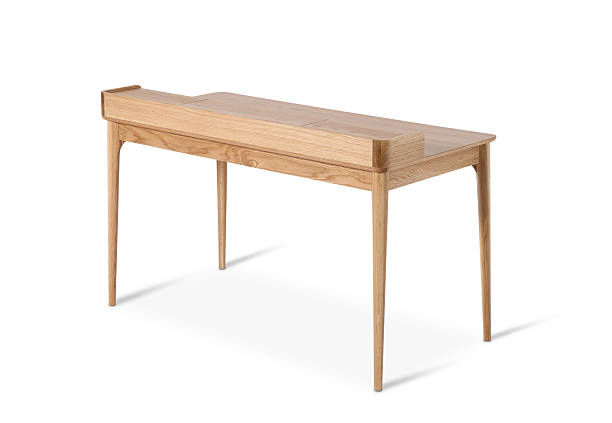 istock Brown Color Wooden Desk Dining Table On Isolated White Background Including Clipping Path With Natural Shadow . 2231626846