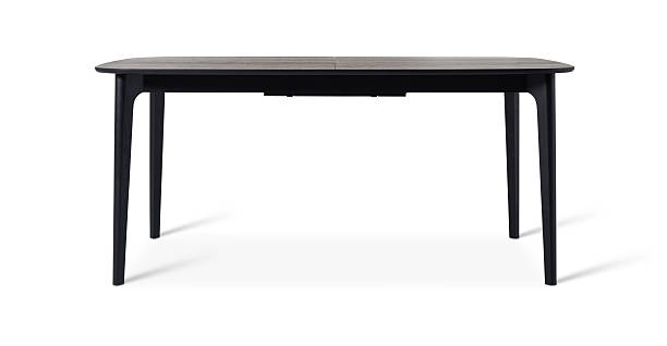 istock Black Color Wooden Desk Dining Table On Isolated White Background Including Clipping Path With Natural Shadow . 2231626847